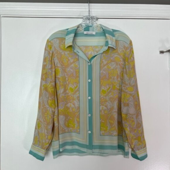 Samsøe & Samsøe “Alessandra” AOP Silk Shirt – Little Italy Print - Picture 2 of 12